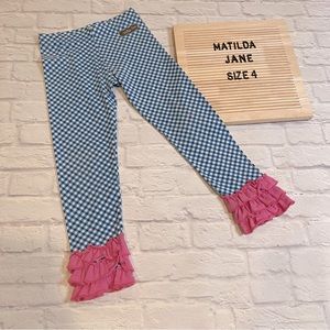 Matilda Jane Ruffled Leggings Girls Size 4